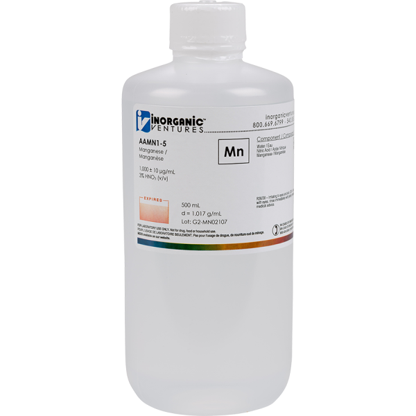 1000ug/mL MANGANESE 500mL for AA