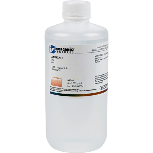 1000ug/mL ZINC/NaCN 500mL for AA