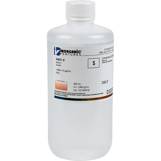 1000ug/mL SULFUR 500mL for AA
