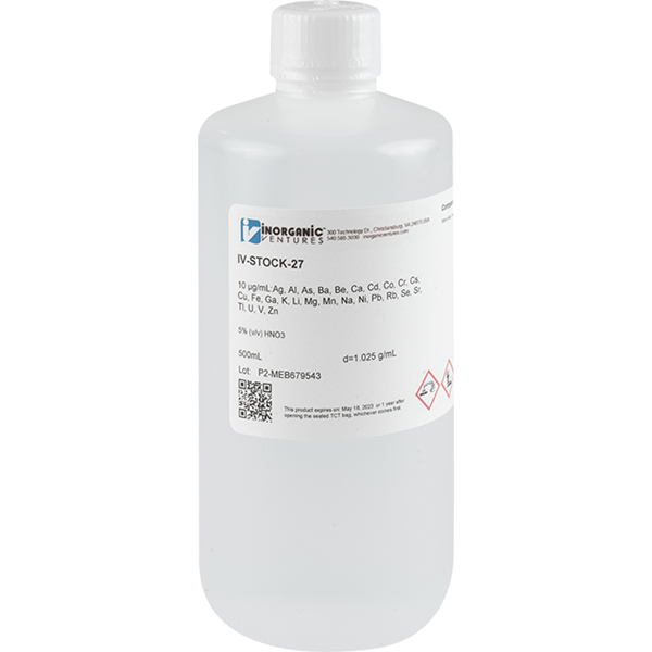 ICP CALIBRATION STD 27, 500mL