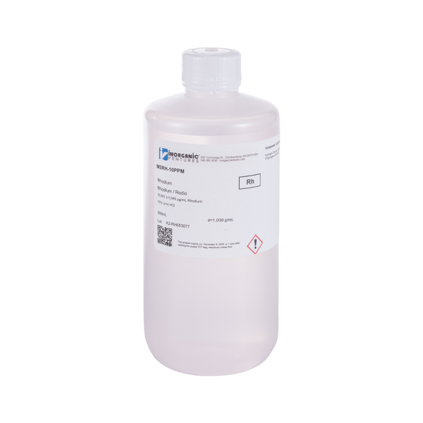 10ug/mL RHODIUM HCl 500mL