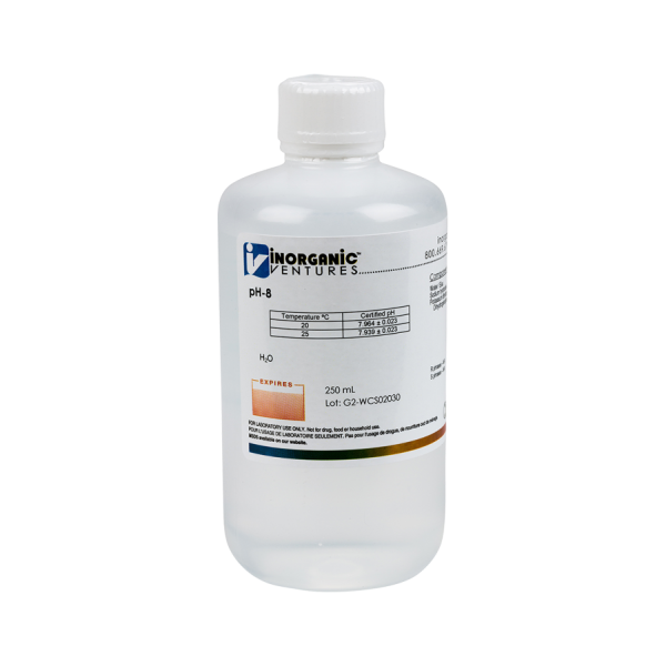 pH 8 CALIBRATION STD, 250mL