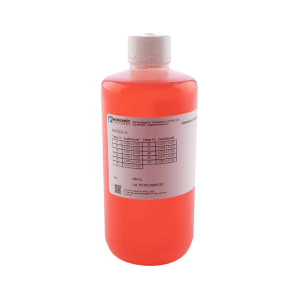 pH 4 RED CALIBRATION STD, 500mL