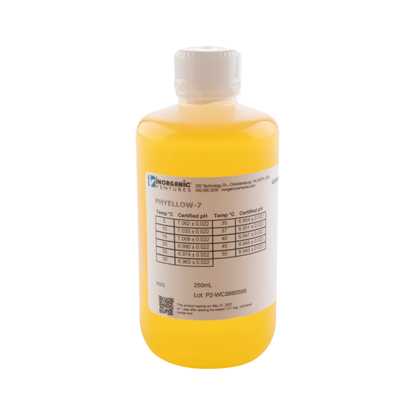 pH 7 Yellow Standard, 250 mL