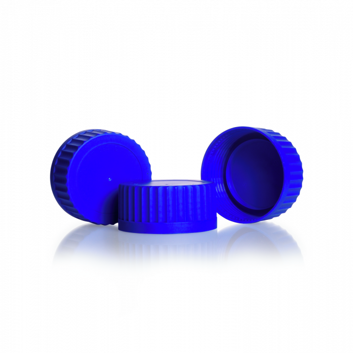 DURAN® GLS 80® Screw Cap, wide mouth, linerless, with lip seal, PP, blue