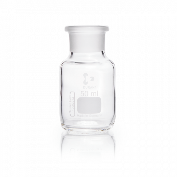 DURAN® Reagent Bottle, wide neck, clear, ST 85/55 ground joint, without glass stopper, 5000 mL