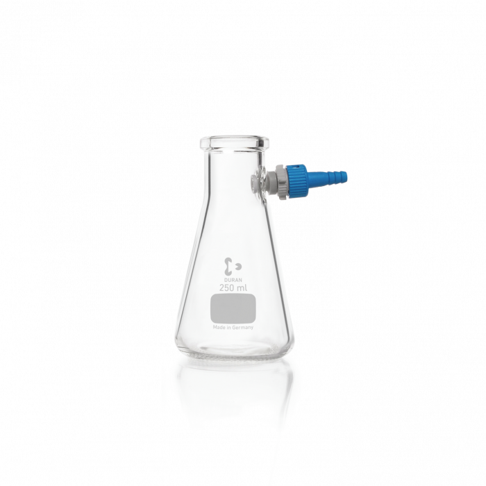 DURAN® Mixing Cylinder, with hexagonal base, Class A, blue scale, ring graduations, with standard groud joint and ergonomic polyethylene stopper, with batch certificate and CoC, 2000 mL