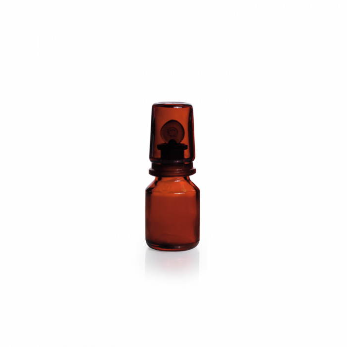 DURAN® Acid Storage Bottle, amber, complete with ST 29/32 ground joint, pennyhead glass stopper and glass over-cap, 1000 mL