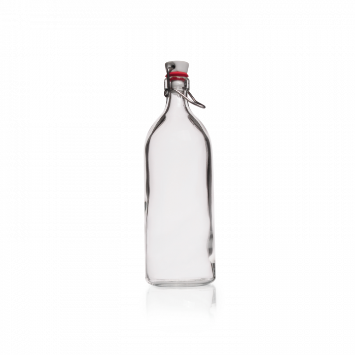 DURAN® Rolled Flange Bottle, with clamp closure, 500 mL