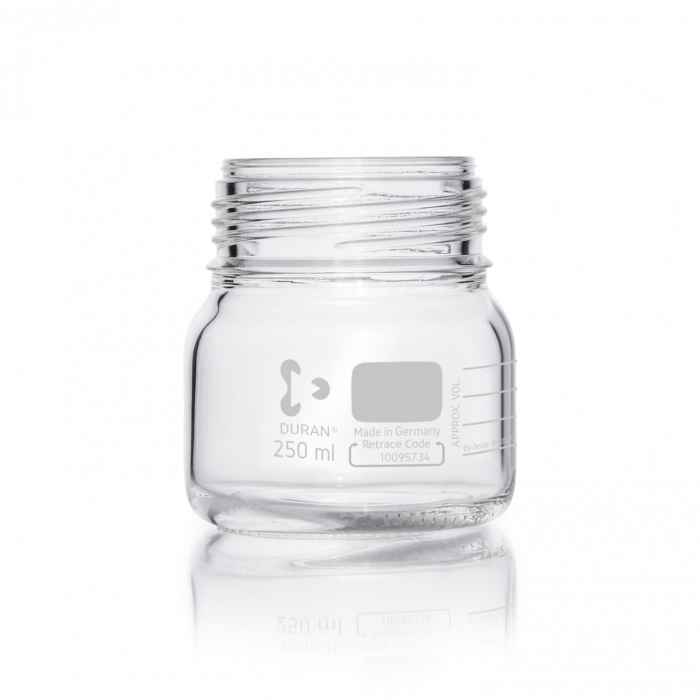 DURAN® GLS 80® Laboratory Bottle, wide mouth, clear, without screw cap and pouring ring, 3500 mL