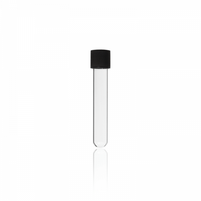 Disposable Culture Tube, DIN thread, TPE seal and PP screw cap, soda-lime glass, GL 18, Ø 16 x 160 mm