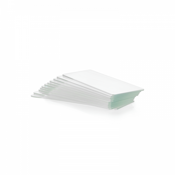 Microscope Slides, from soda-lime glass, ground edges 45°, frosted end