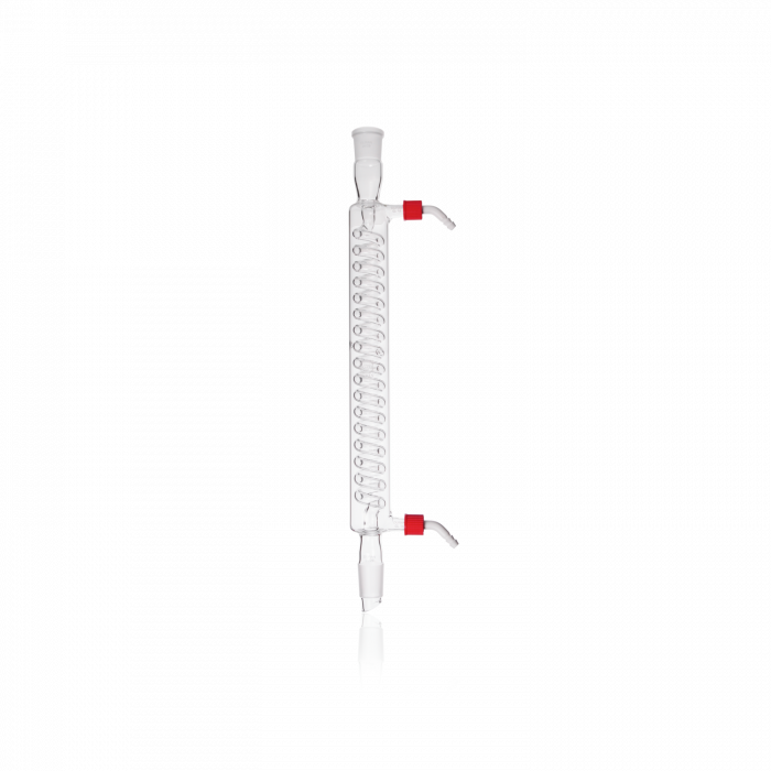 DURAN® Coil Distillate Condenser, 2 screw-on plastic hose connections, NS 24/29, 300 mm