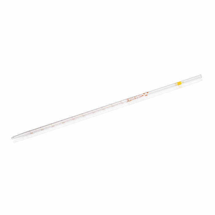 Measuring Pipette, from soda-lime glass, Class AS, Type 3, print amber, 10 mL