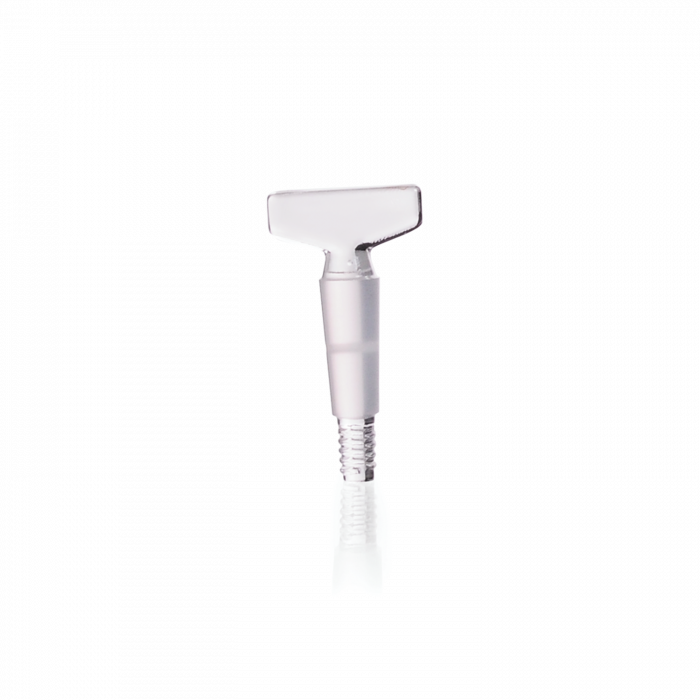 Stopcock Key, threaded, ground, SBW-J glass, NS 14.5, bore 2.5 mm