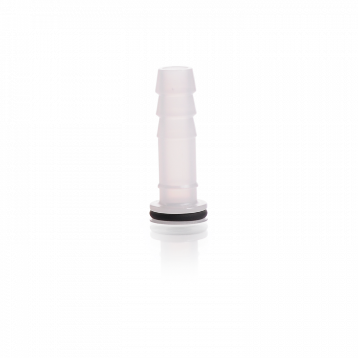 Plastic Hose Connection, bent with silicone seal (VMQ), from PP