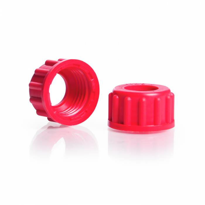 Screw Cap with Aperture, for safety standard ground sockets, NS 14/23