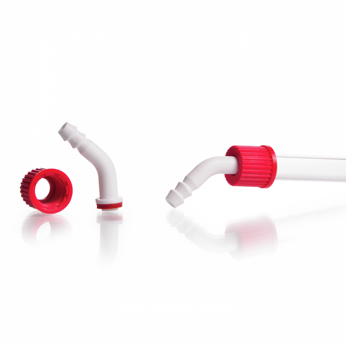 Plastic Hose Connection, bent, with silicone seal (VMQ), GL 14