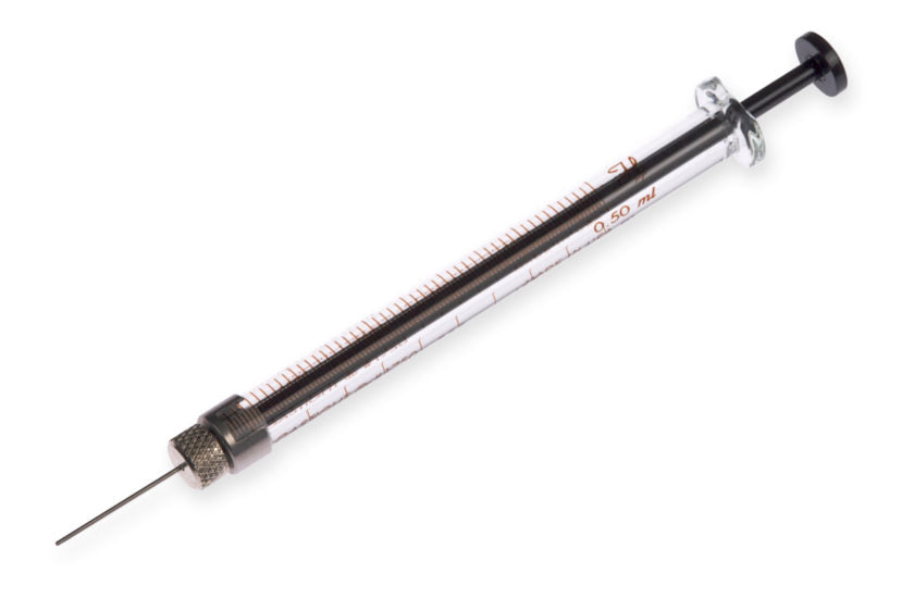 Hamilton 500 µL Valco VISF-1 Syringe, Removable Needle, 22 Gauge, 0.75 inch, Point Style 3