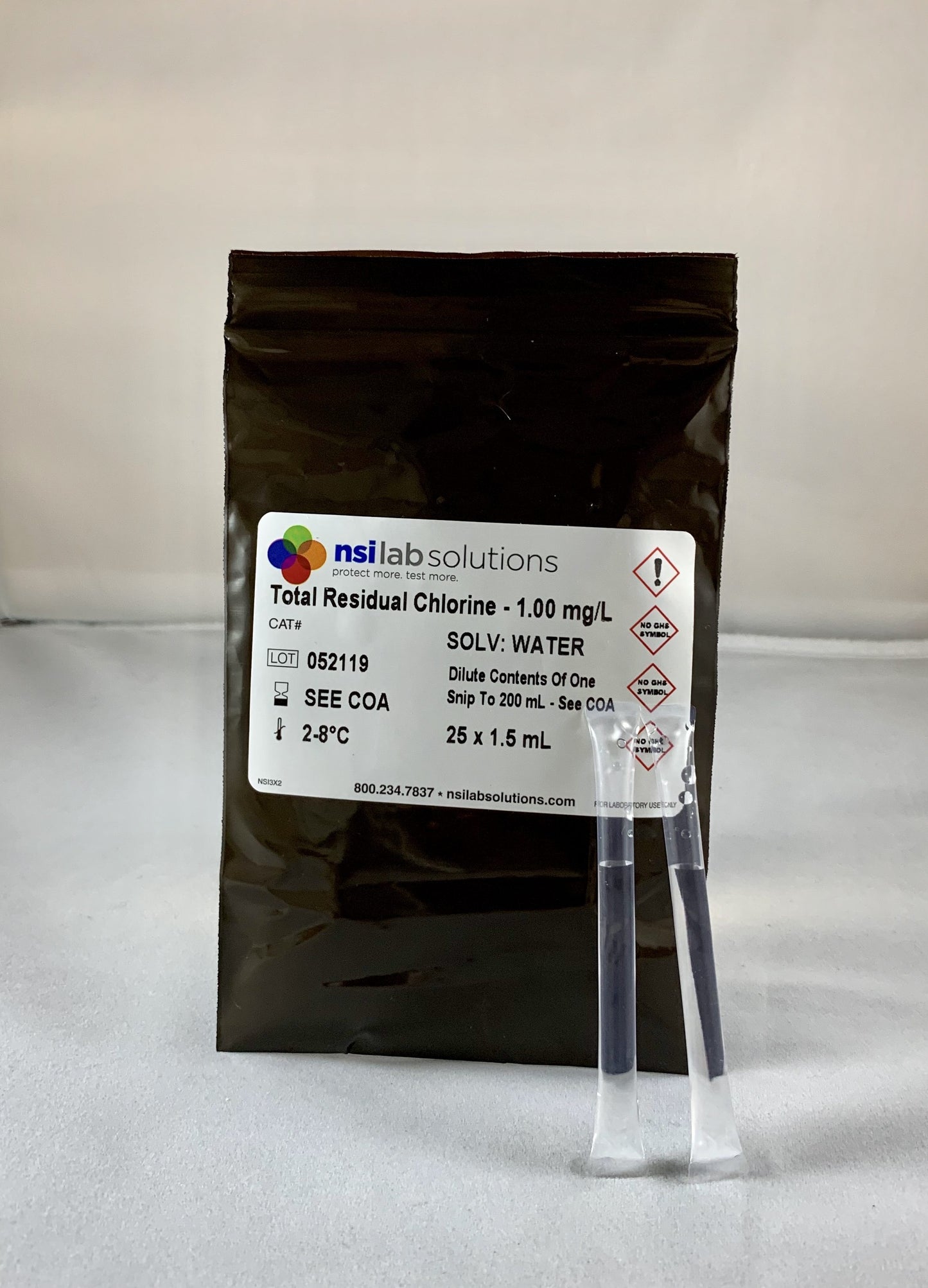 Total Chlorine Accuracy Check Standard - 2.5mg/L, #QCI-117